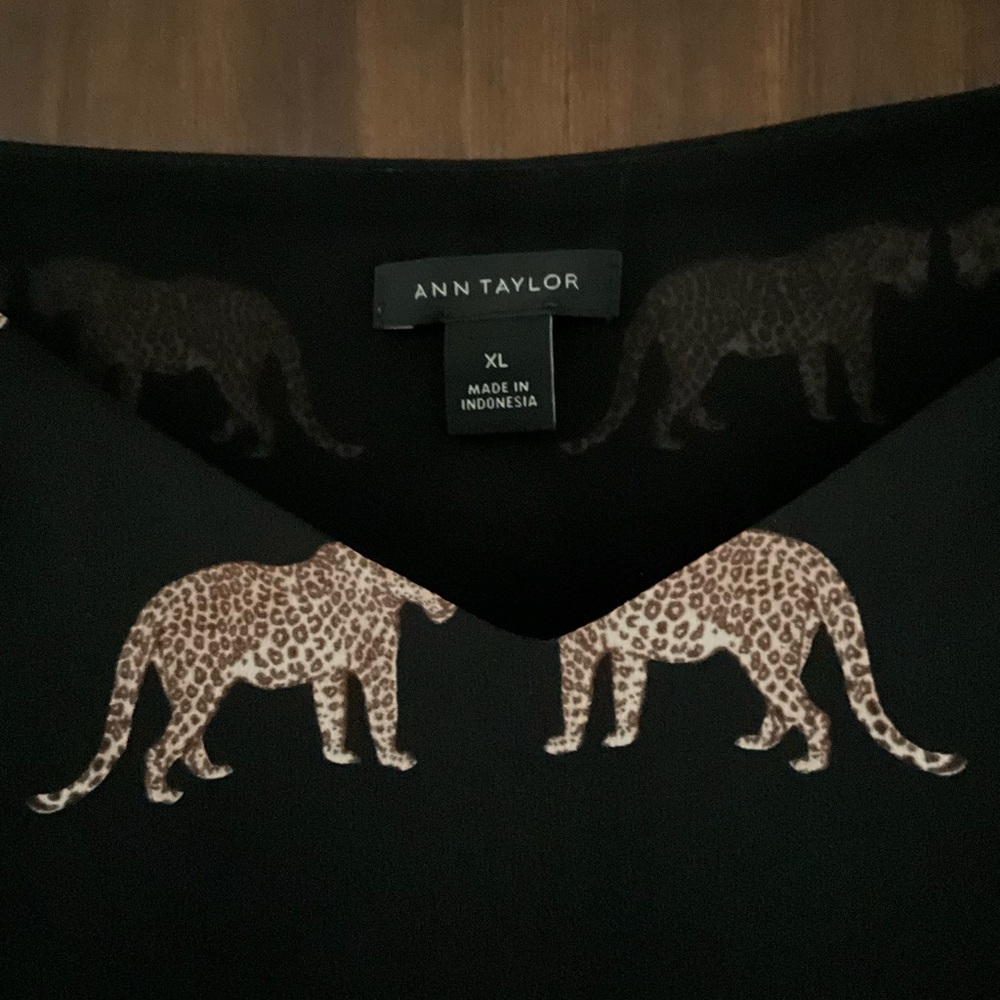 Ann Taylor Black Cheetah Print Camisole - Picture 3 of 4